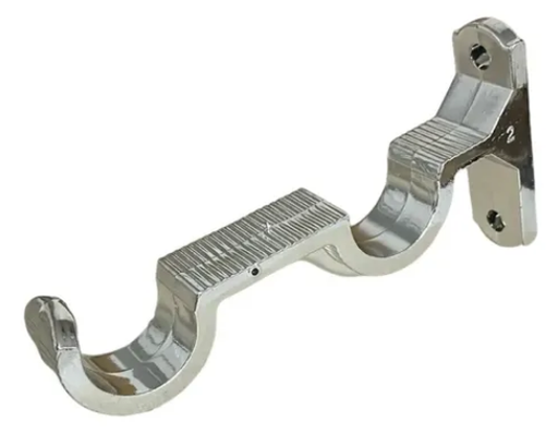 [6977 DY] SOPORTE DOBLE PLASTICO CORTINA 3/4 CROMADO