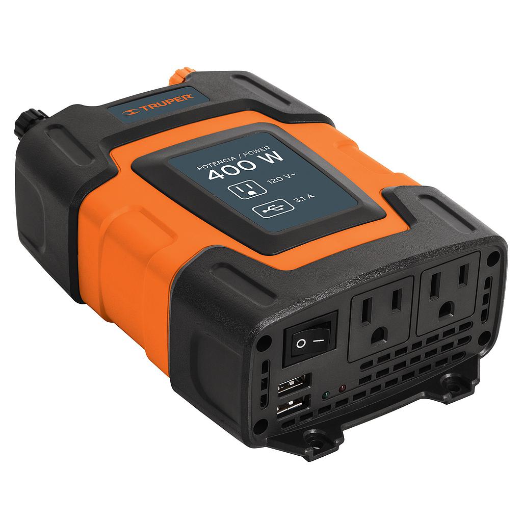 INVERSOR DE CORRIENTE 12V-120V 400W TRUPER
