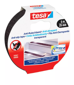 CINTA ANTIDESLIZANTE TESA NEGRA 5M X 25MM