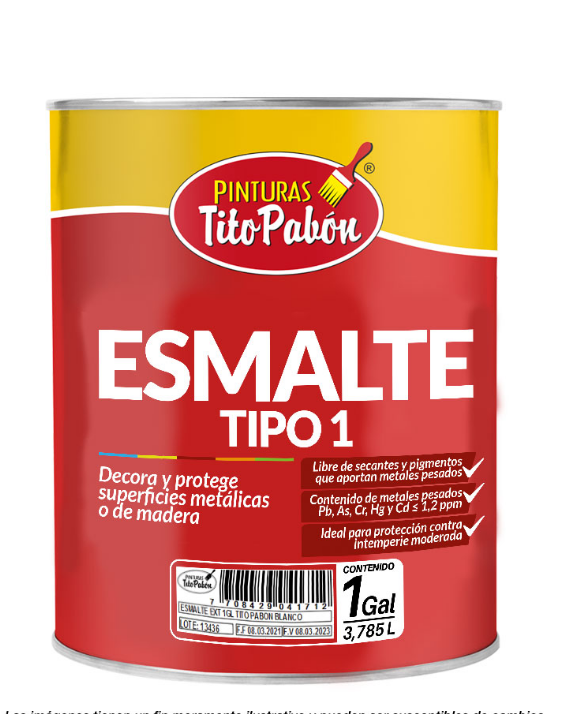 ESMALTE BLANCO BRILLANTE TITO PABON GALON