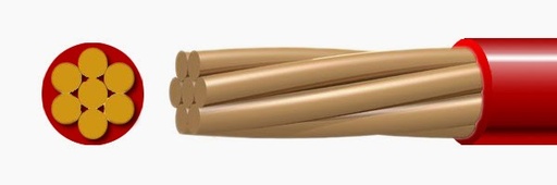 [1010] CABLE ALAMBRE 7 HILOS CERTIFICADO #8 X MT