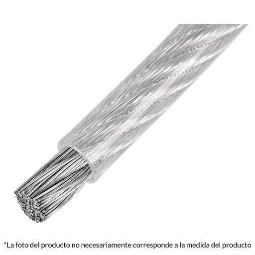 [1015225 MP SUPERIOR PROINS] CABLE DE ACERO GUAYA ENCAUCHADA 1/8 X 3/16 POR MT