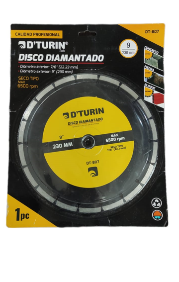 DISCO DIAMANTADO SEGMENTADO 9&quot; D TURIN