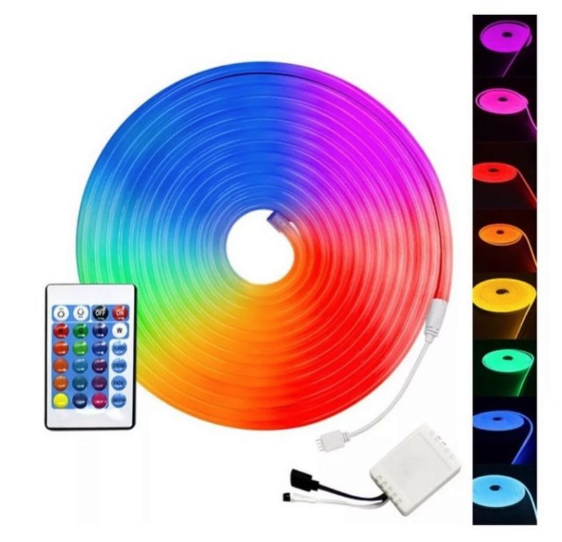CINTA LED NEON FLEX ROLLO 5MT RGB