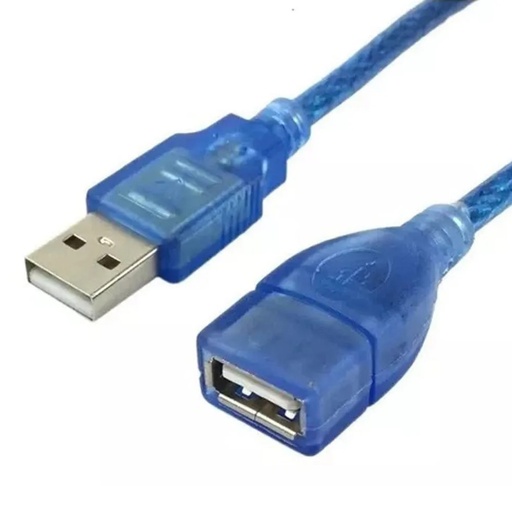 [1010] CABLE USB MACHO HEMBRA 1,5MT AZUL