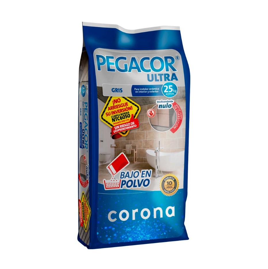PEGACOR ULTRA CERAMICO GRIS CORONA 25KL