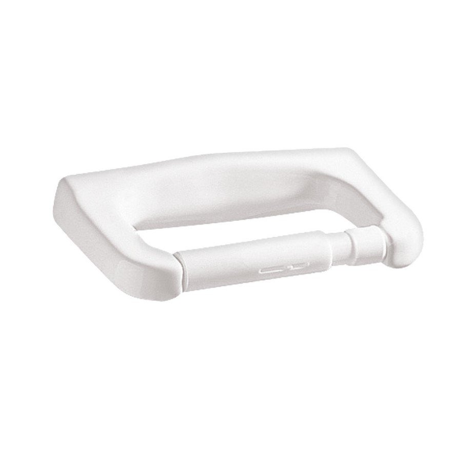 SOPORTE PAPELERA CERAMICA BLANCO