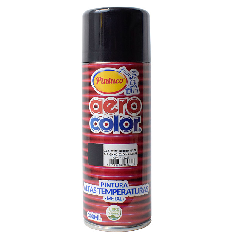 AEROSOL ALTA TEMPERATURA NEGRO BRILLANTE PINTUCO 300ml